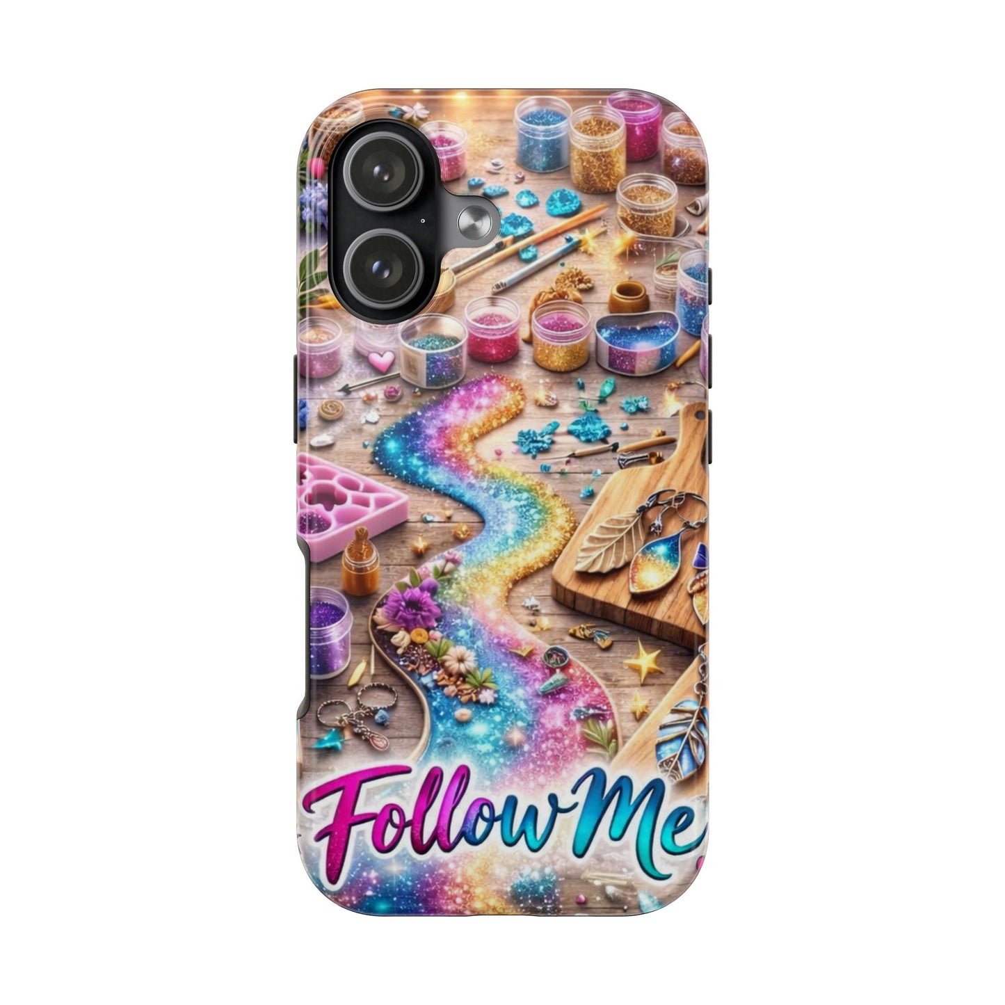 Follow Me Phone Case — Colorful Crafting Glitter Art Protective Case