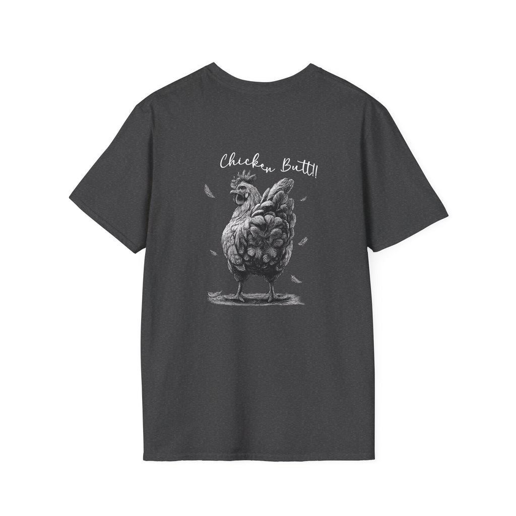 Chicken Graphic T-Shirt – "Guess What?" Farmhouse Hen Tee