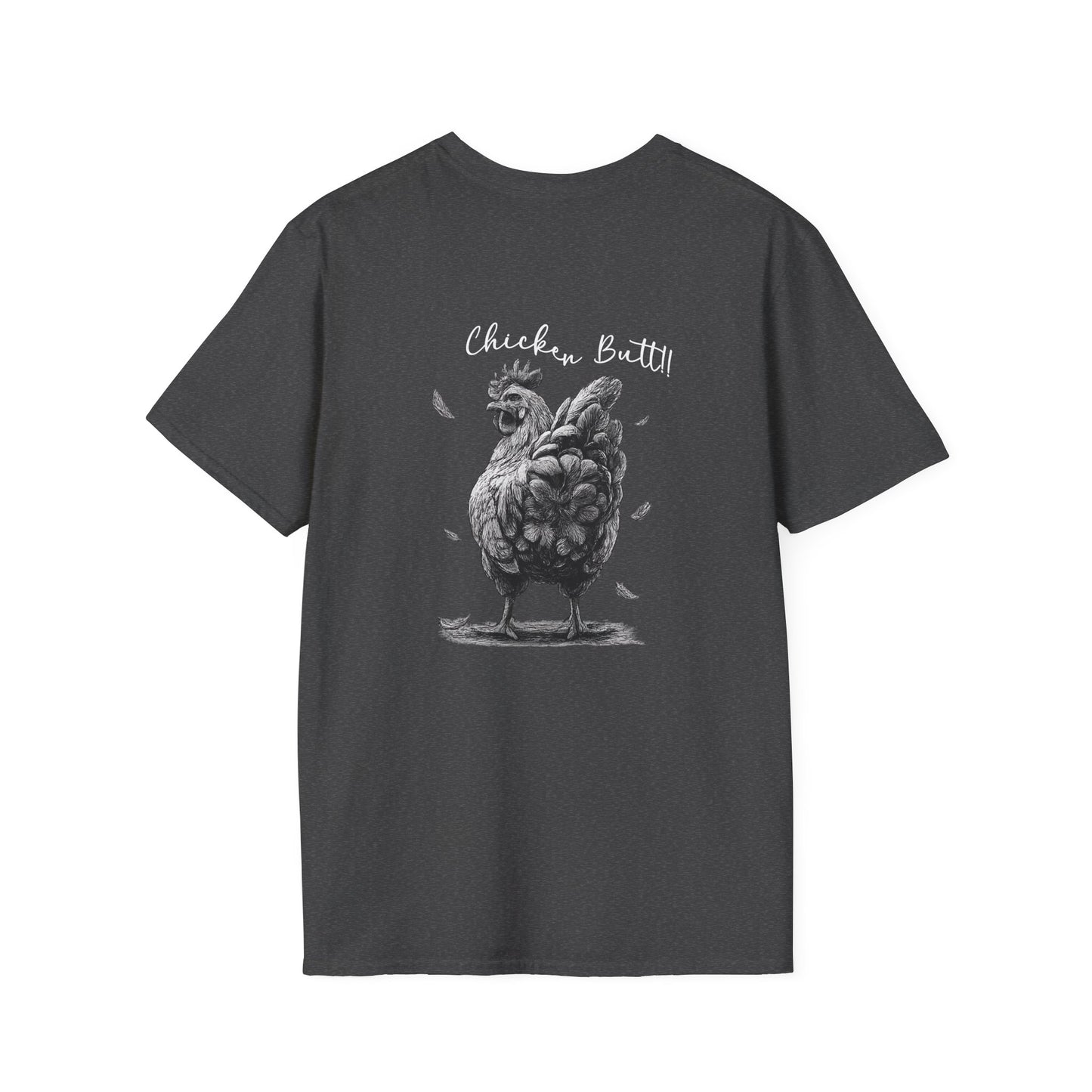Chicken Graphic T-Shirt – "Guess What?" Farmhouse Hen Tee