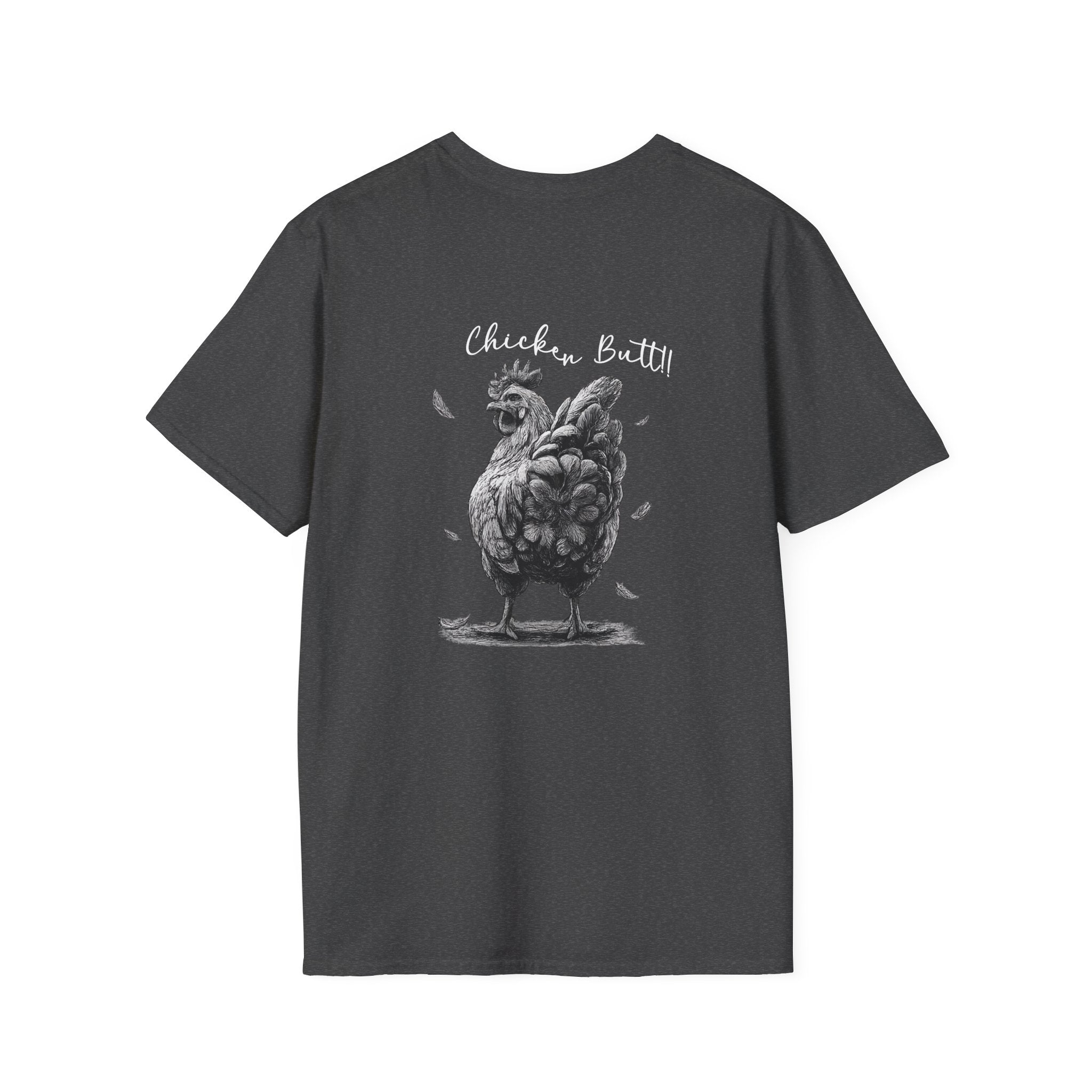 Chicken Graphic T-Shirt – "Guess What?" Farmhouse Hen Tee