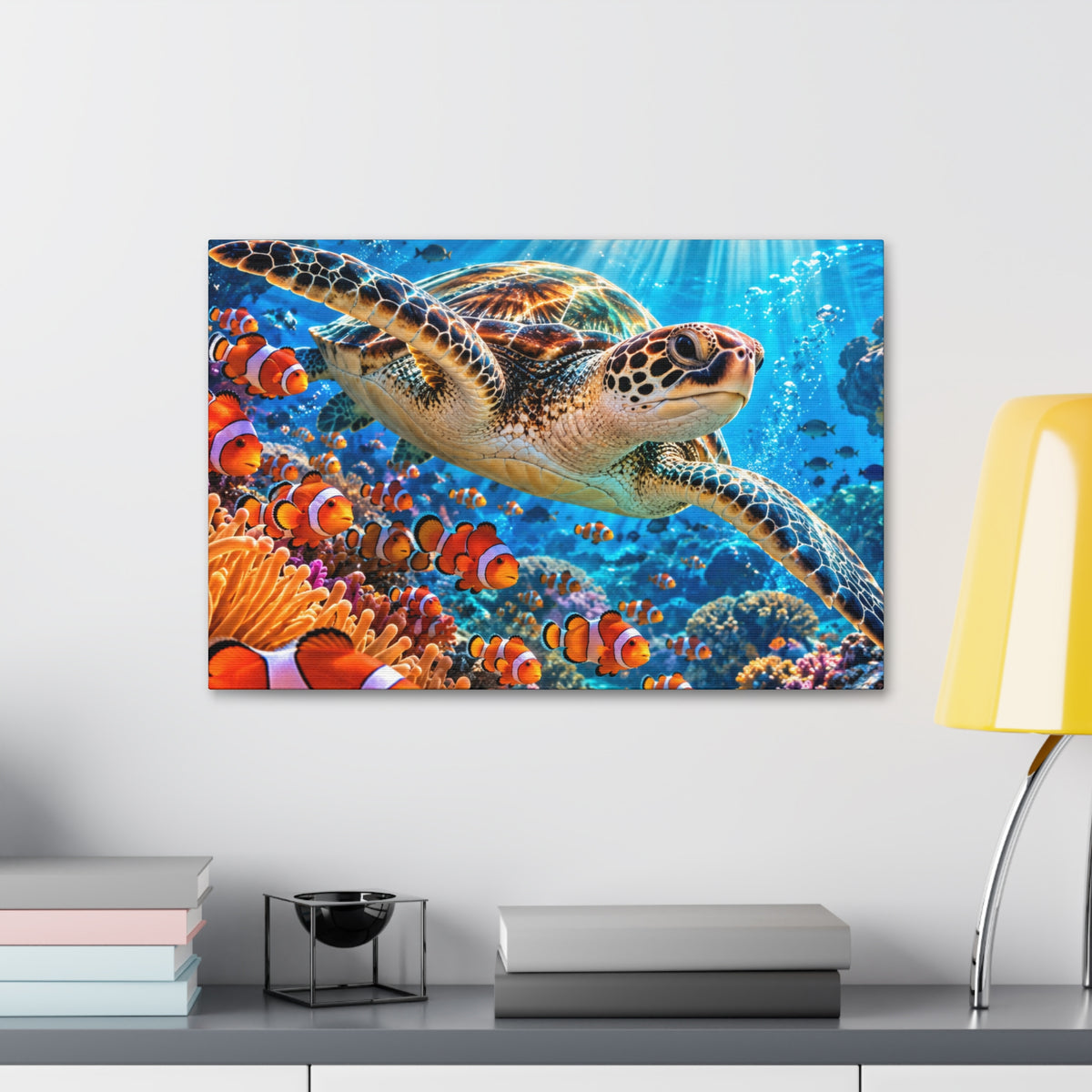 Sea Turtle Canvas Stretched 24x16, 1.5''