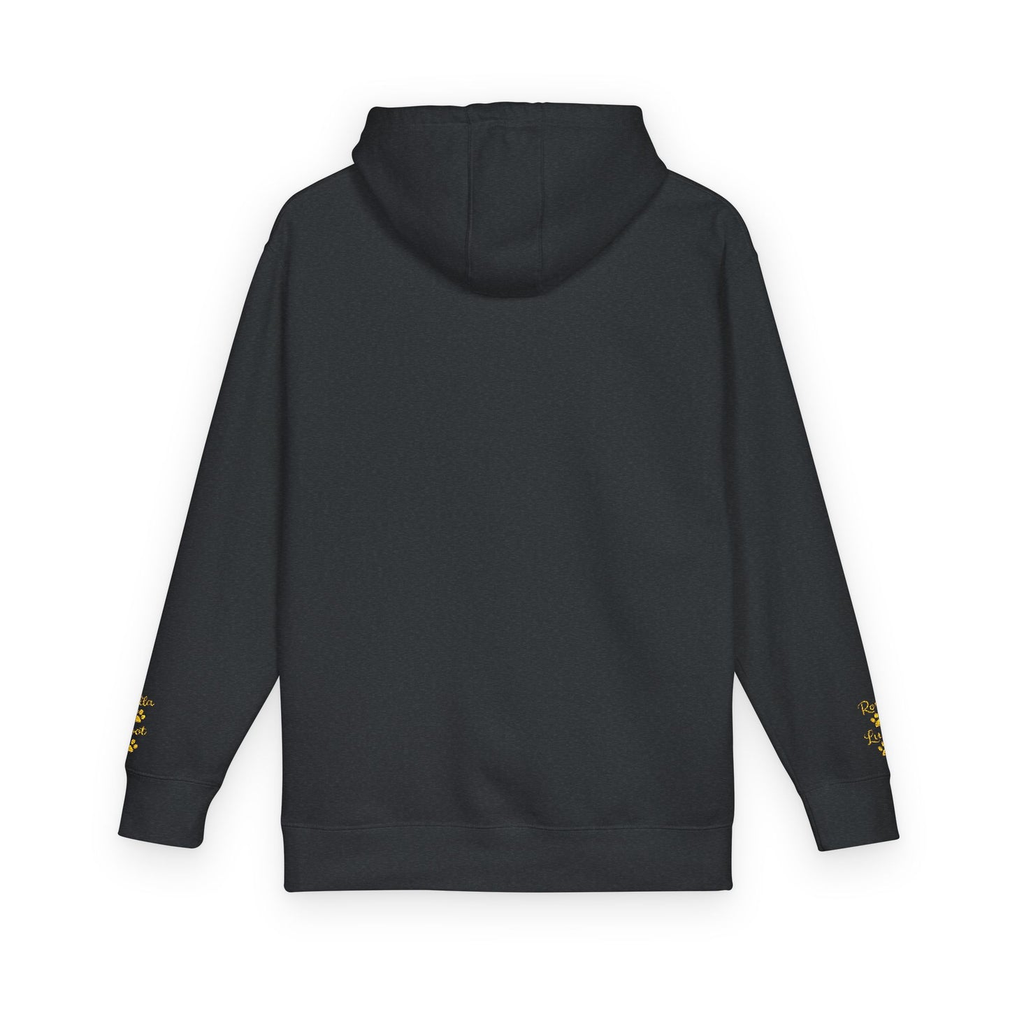 Hoodie — Yellow Paw Print “Dog Mom” Fleece Hoodie