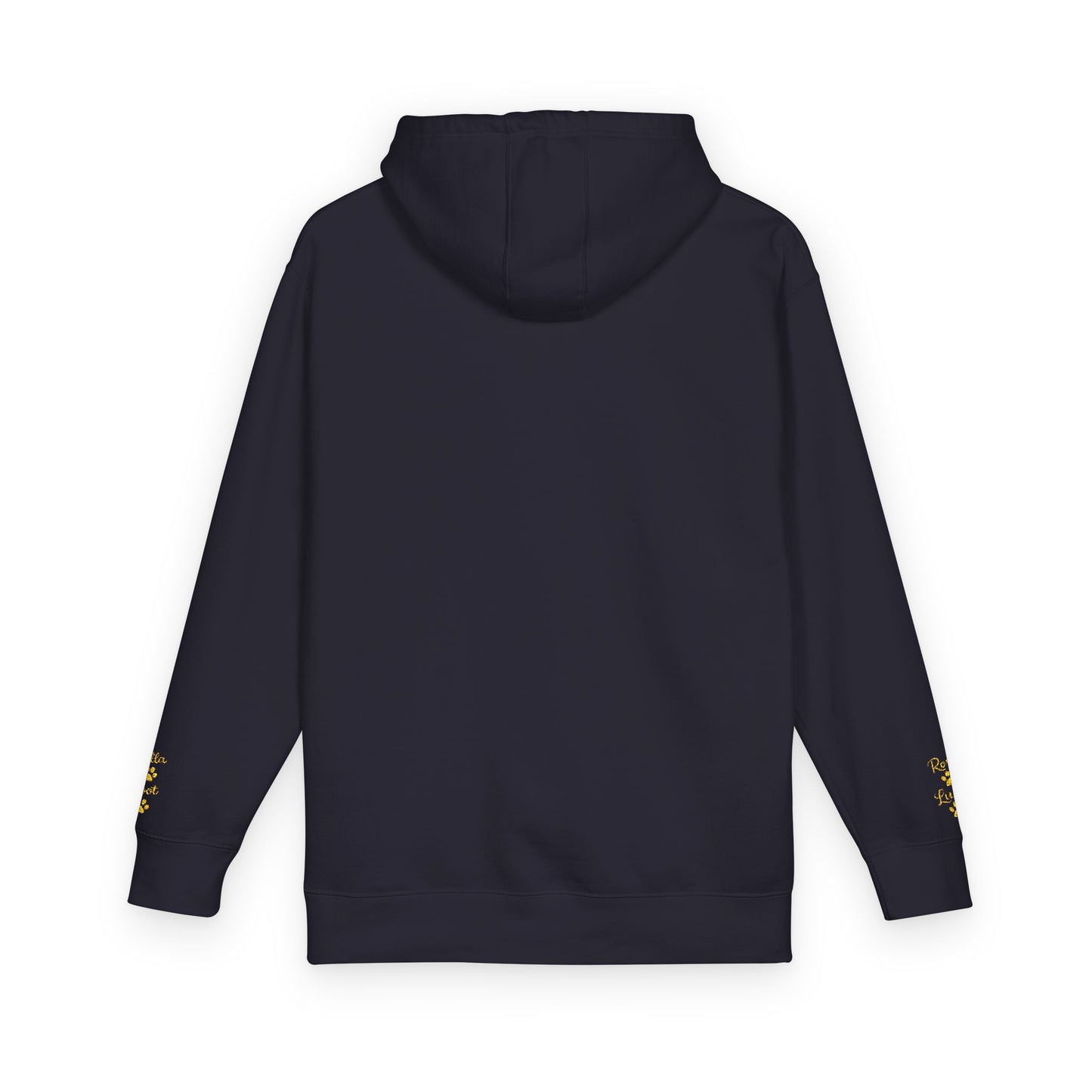 Hoodie — Yellow Paw Print “Dog Mom” Fleece Hoodie