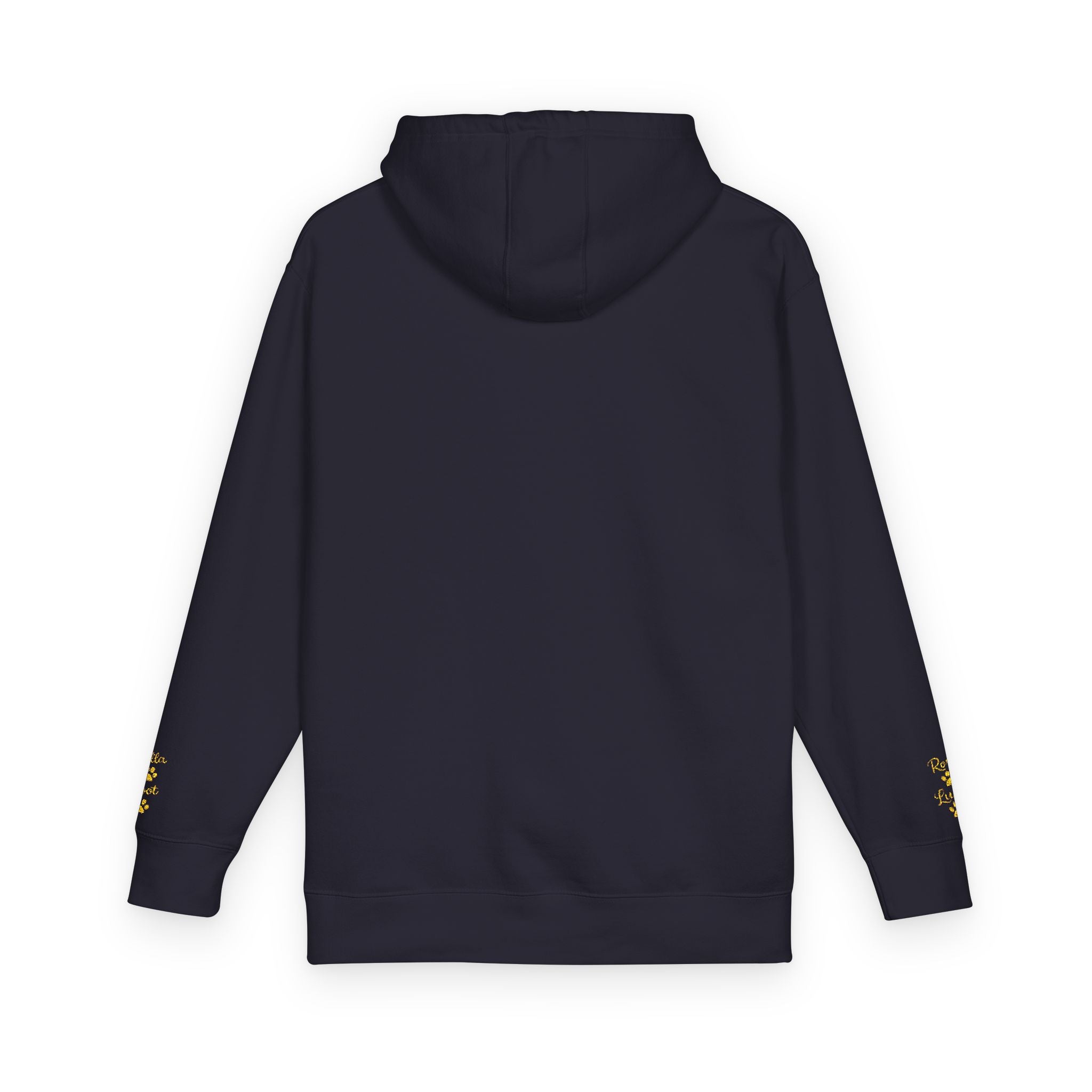 Hoodie — Yellow Paw Print “Dog Mom” Fleece Hoodie