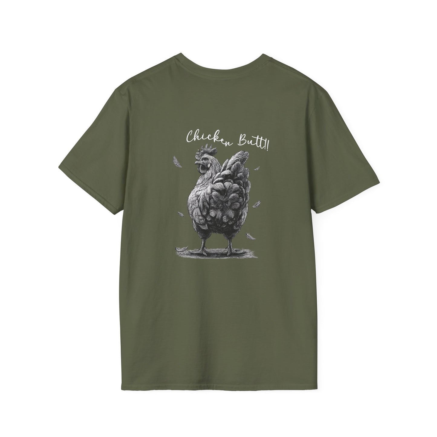 Chicken Graphic T-Shirt – "Guess What?" Farmhouse Hen Tee