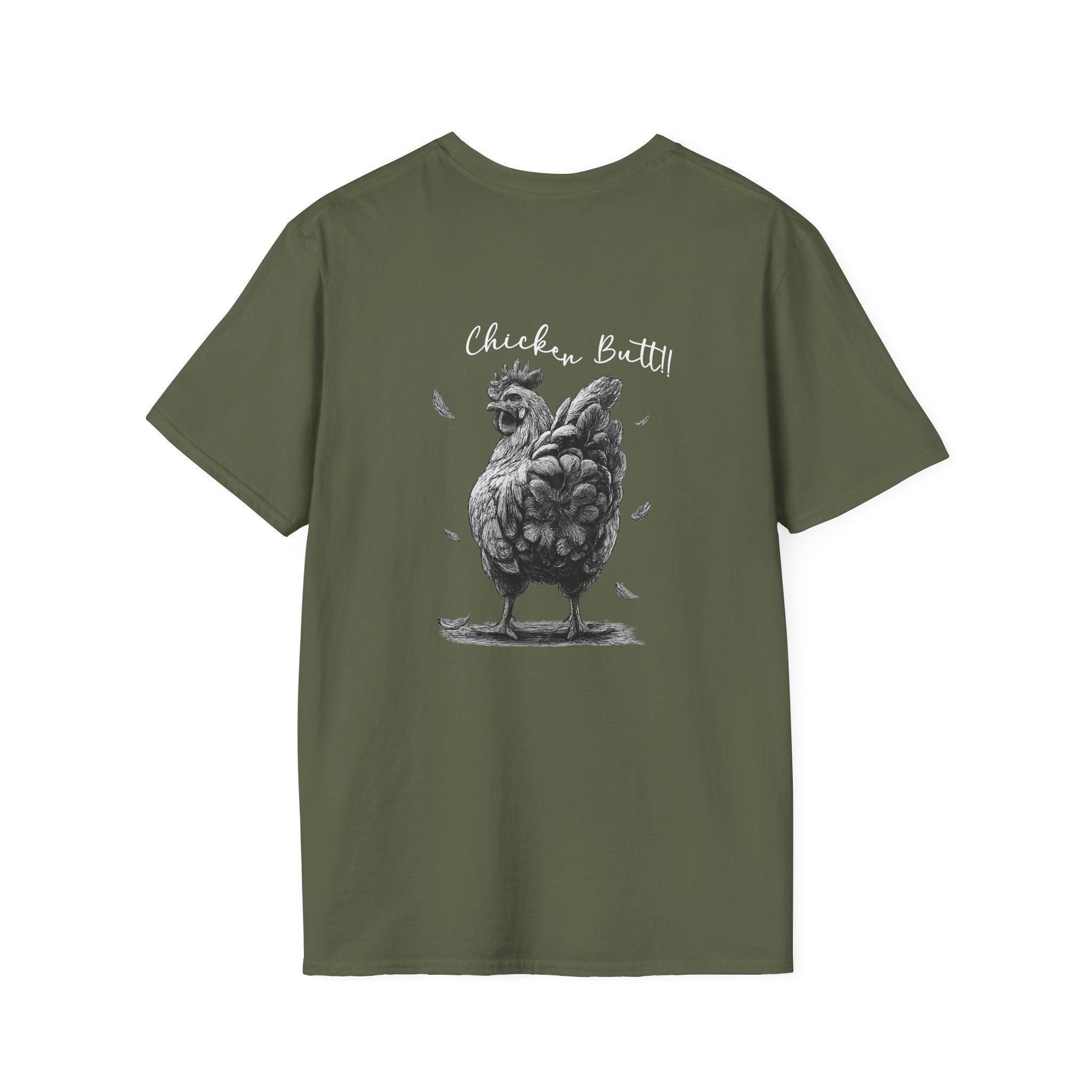 Chicken Graphic T-Shirt – "Guess What?" Farmhouse Hen Tee