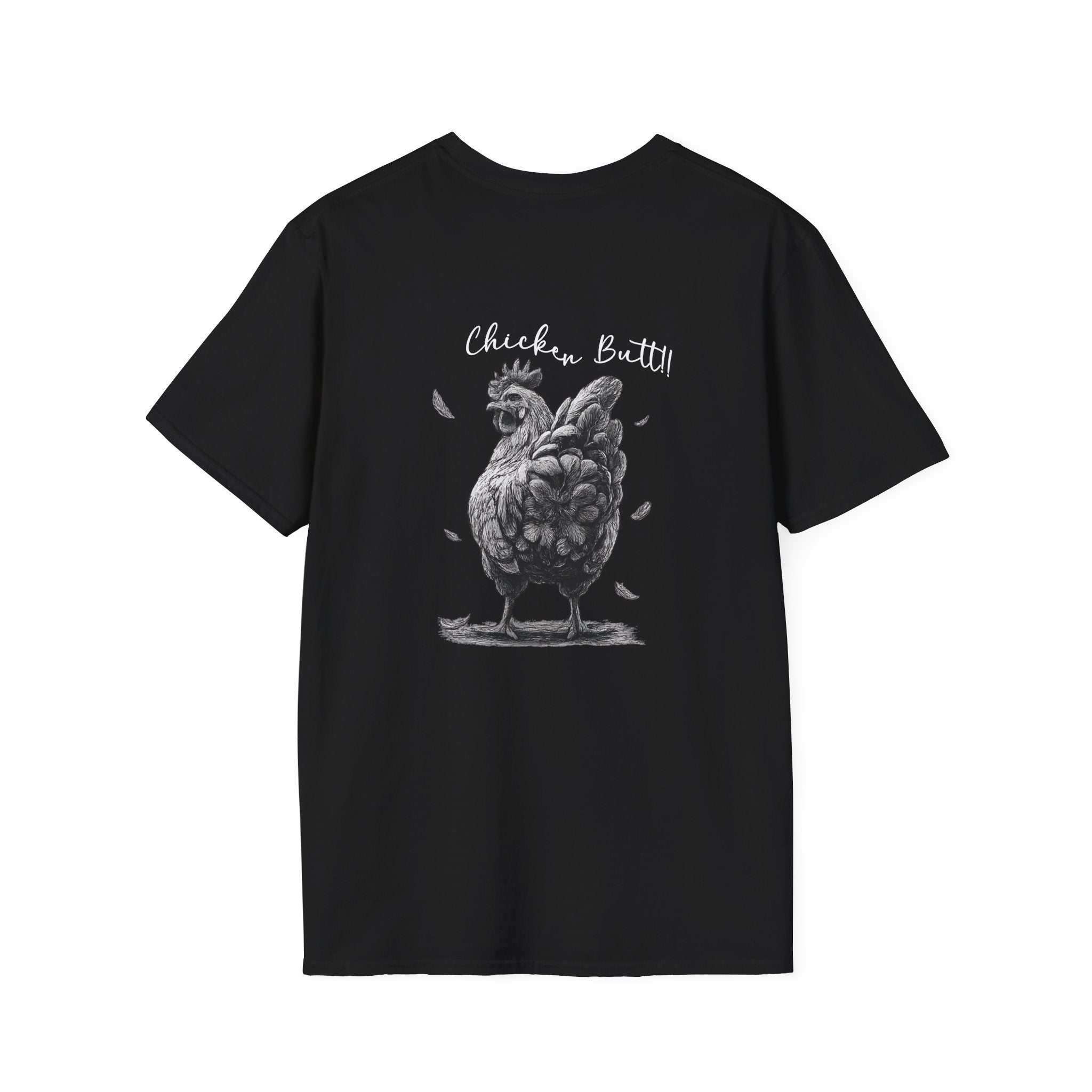 Chicken Graphic T-Shirt – "Guess What?" Farmhouse Hen Tee