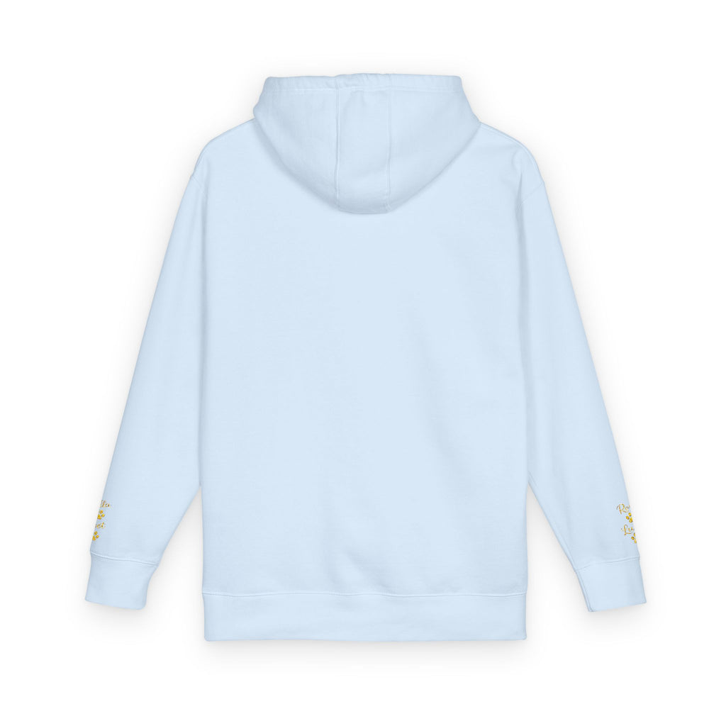 Hoodie — Yellow Paw Print “Dog Mom” Fleece Hoodie