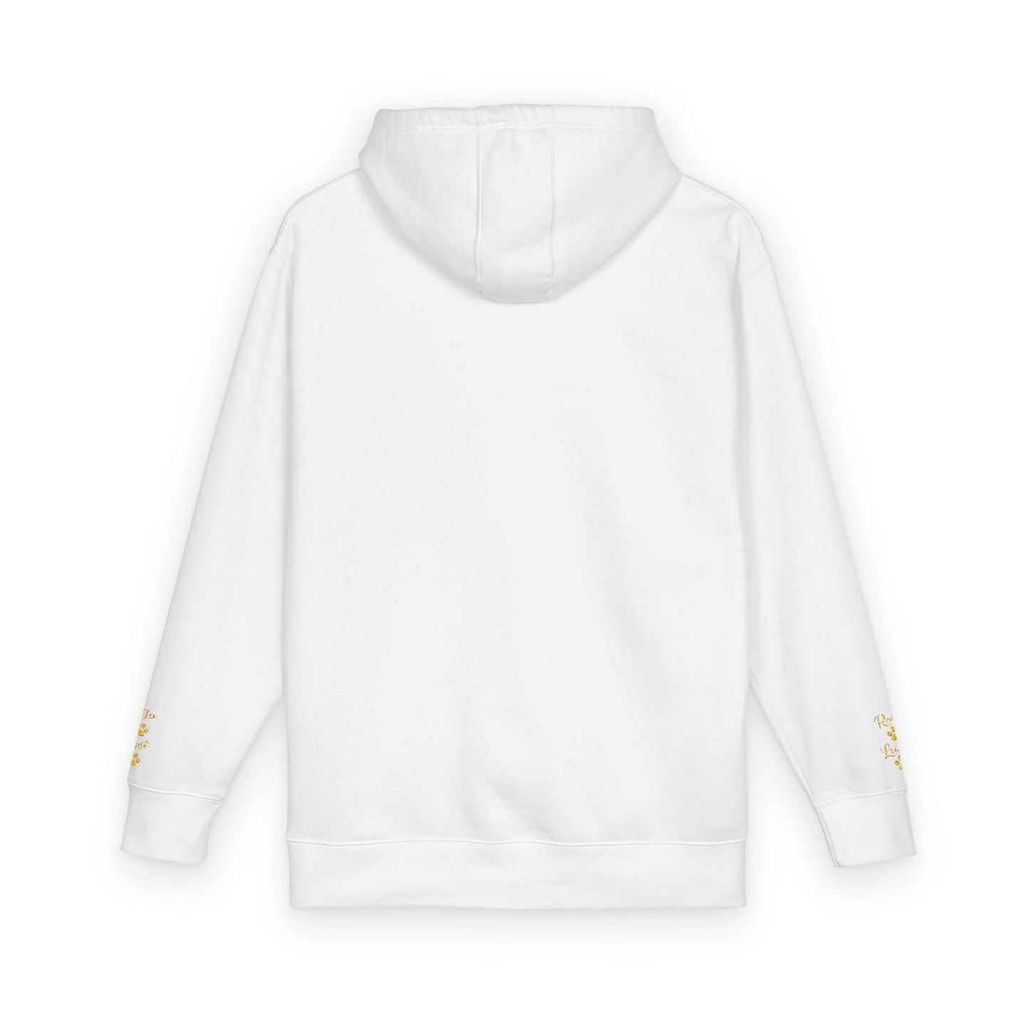 Hoodie — Yellow Paw Print “Dog Mom” Fleece Hoodie