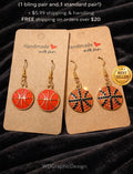 Basketball earrings set 1 Bling pair -&- 1 standard pair